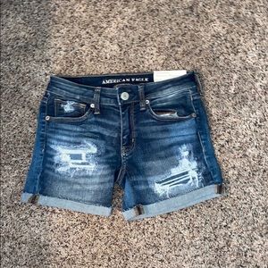 AE super stretch jean shorts